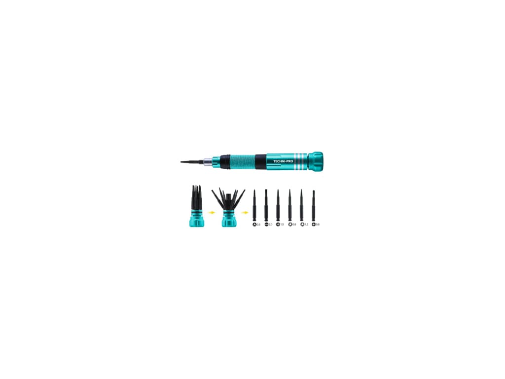 Techni Cutter Set Techni-Pro 6x1ScrDrSet - 8927A Screwdriver, 6-In-1, Aluminum Alloy ...