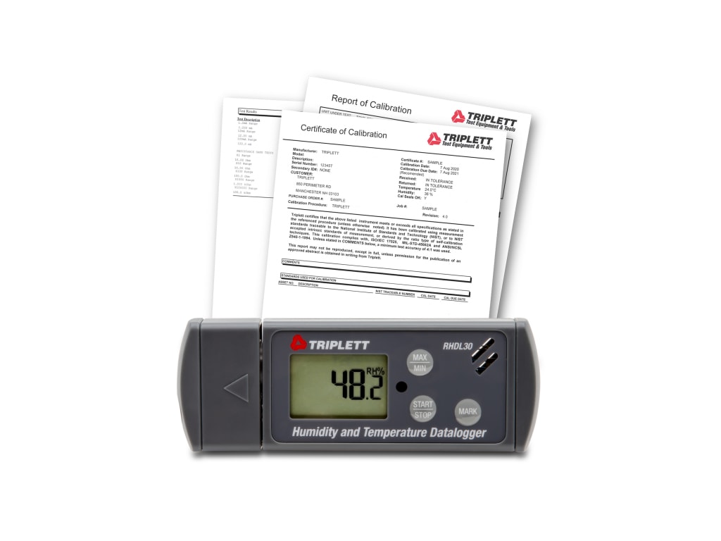 Triplett RHDL30 NIST Temperature / Humidity PDF Datalogger with