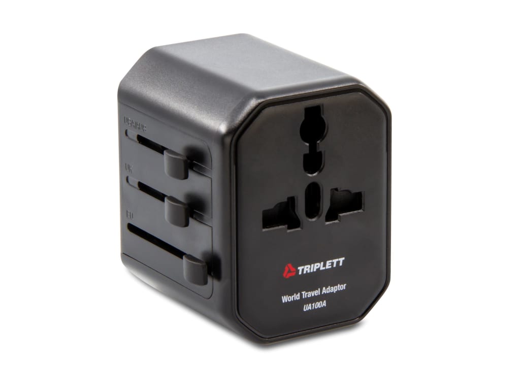 Triplett UA100A World Travel Adapter With Usb-A And Usb-C - Thumbnail 2