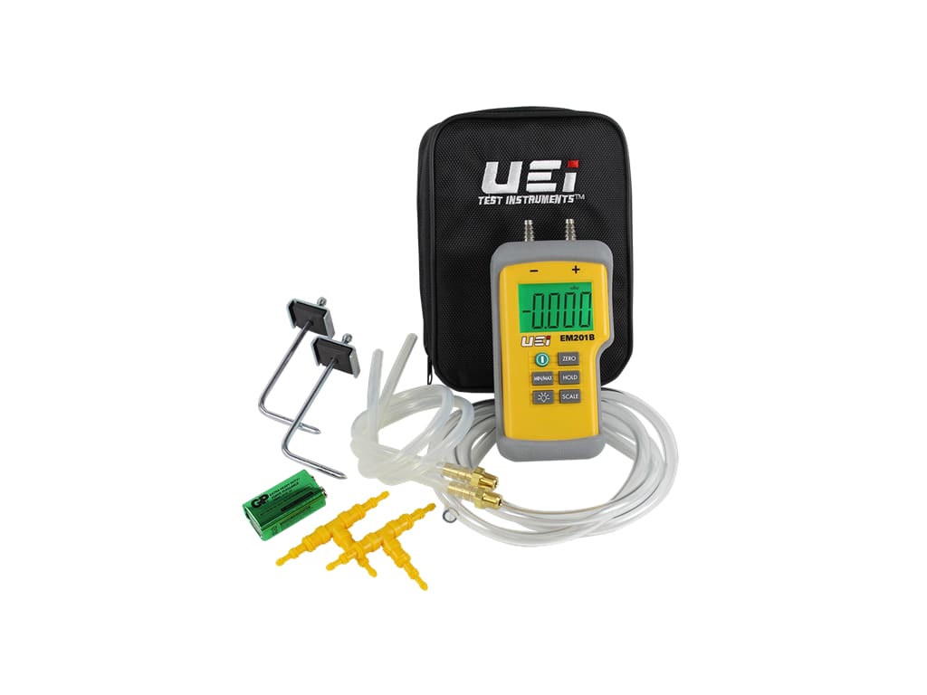 UEi PDT655 Differential Temperature Folding Pocket Thermometer, HVAC  Digital Thermometer with Backlit Display and Magnetic Mount, Measures -58  to