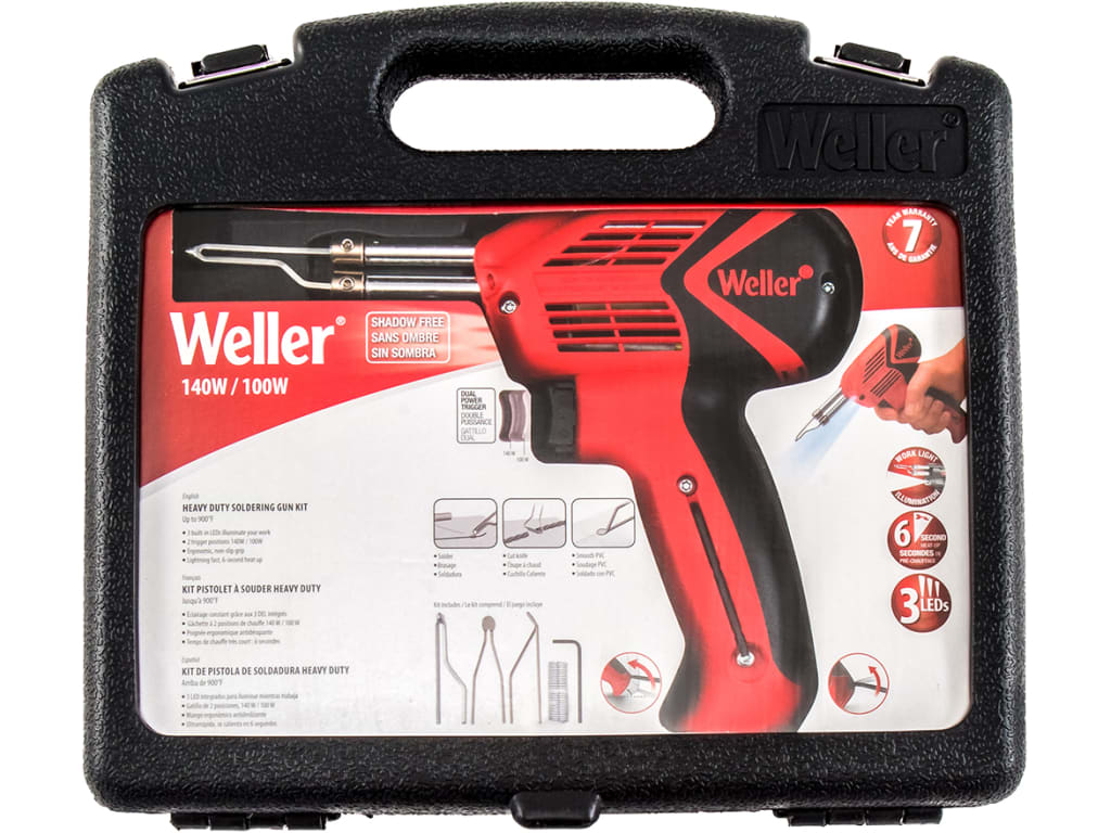Weller 9400PKCP Soldering Gun Kit with LED lighting 120V Dual Heat 140/100W TEquipment