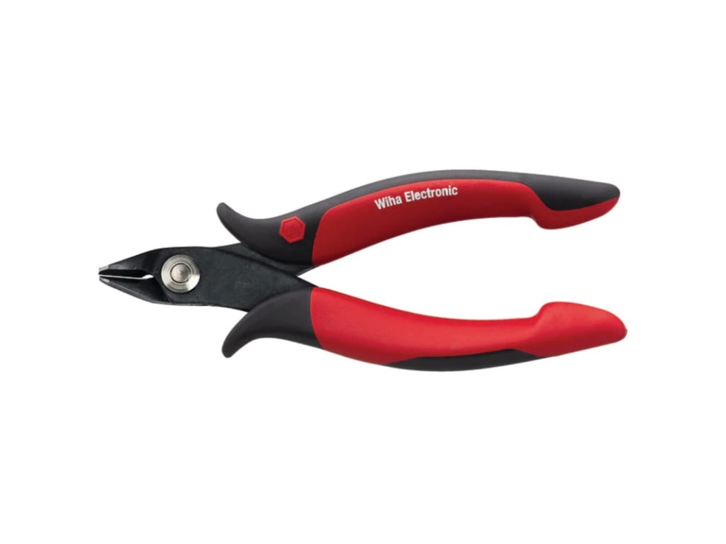 Wiha 56815 - Electronic Diagonal Cutters Semi Flush, Black Anti-Glare ...