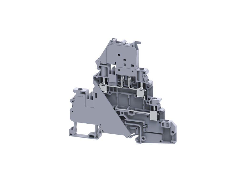 Altech CYDLF4 - Terminal Block, DIN, Screw, Fuse, 10A, Gray, CY Series ...
