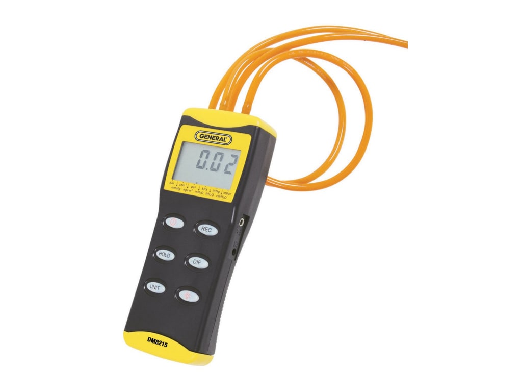 General Tools DM8215 HVAC Manometers Type (Manometer) Digital, Max Pressure 15 psi TechEdu