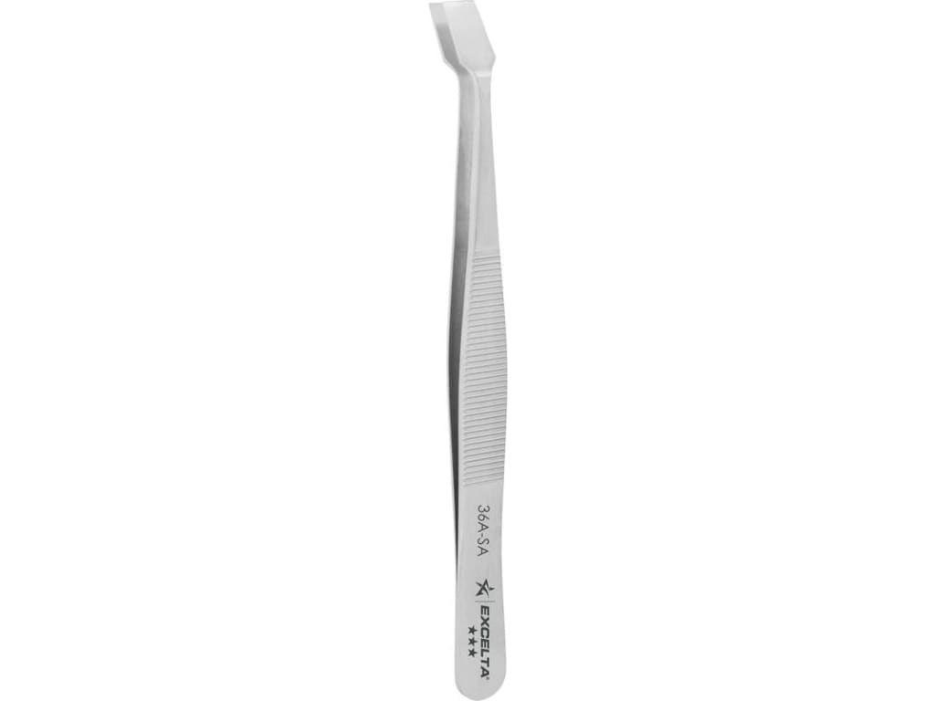 Excelta Corporation 36A-SA Tweezers - 3 Star 45 Offset Flat