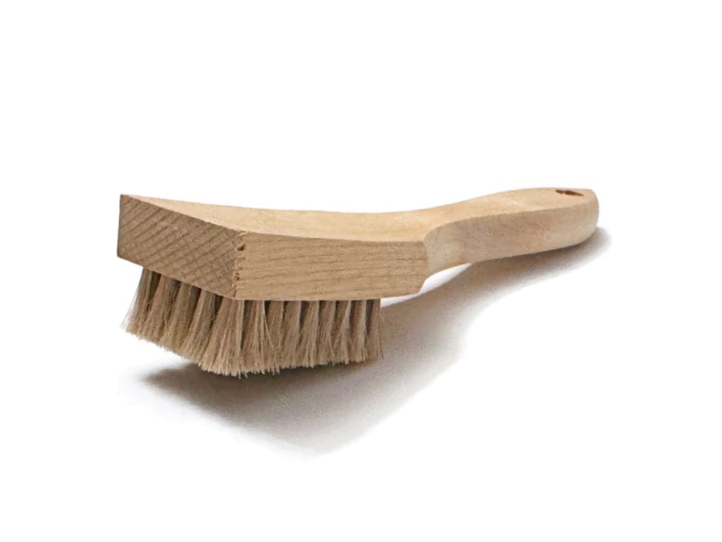 ESD/Antistatic Round Brush: 5 Brush Length, 5 Brush Width, Nylon Bristles