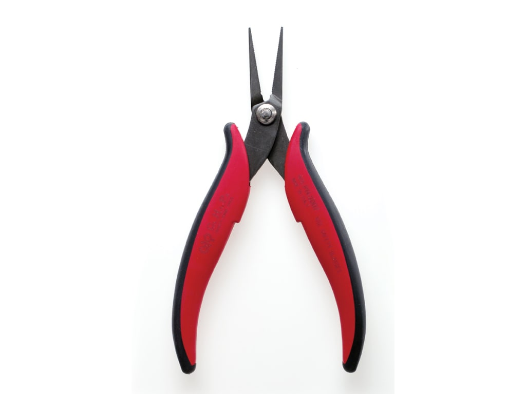 Hakko Spitzzange CHP PN-2007 – Flache Nase, Gezahnte Backen, 32 Mm (3 Stück Set)