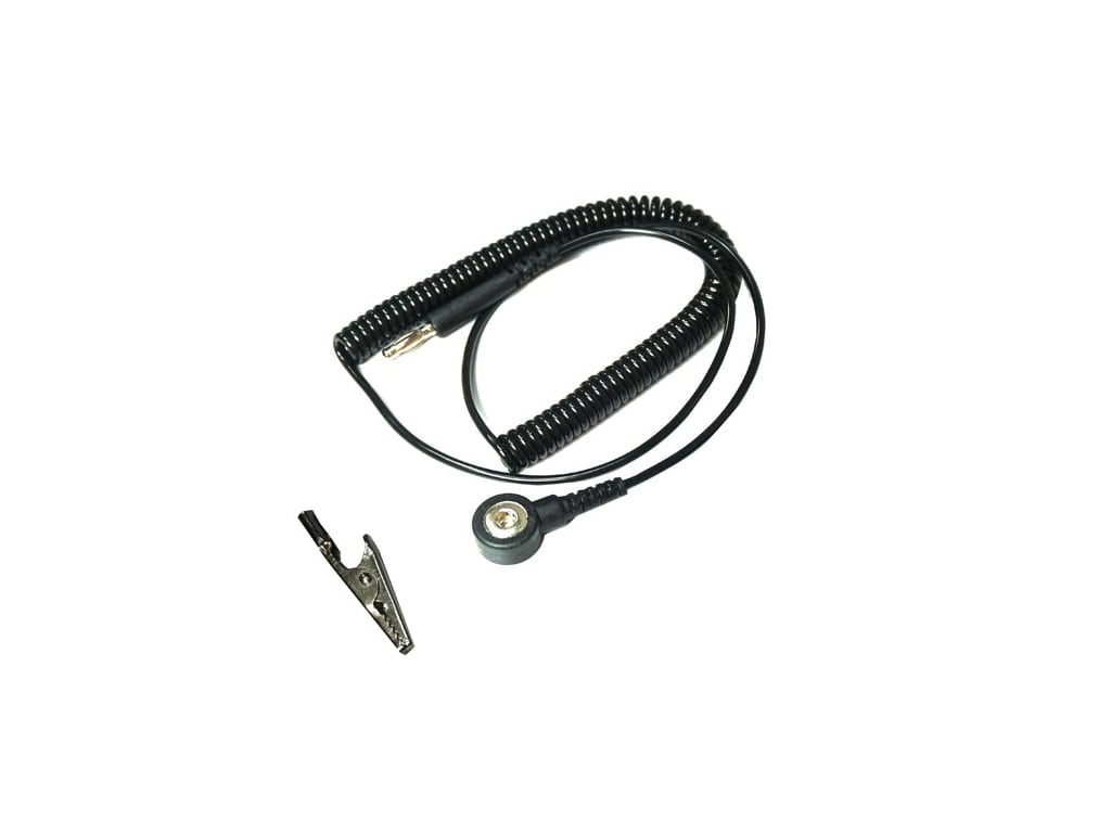 TechniPro 758ST016 Grounding Cord Only, 10ft, 1/8" Snap (Black