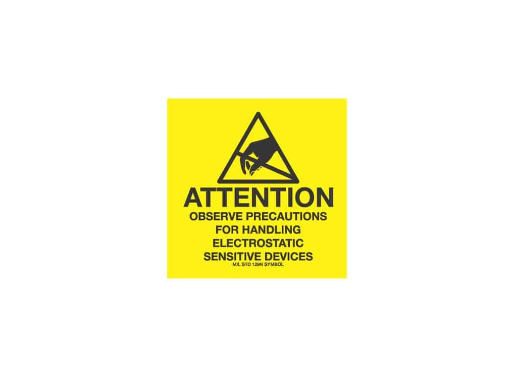 Transforming Technologies LB9082 - ESD Label "Attention Observe ...