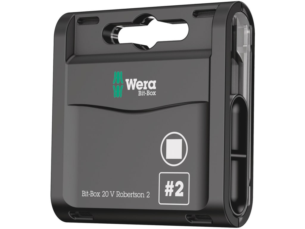 Wera 05057790001 - Bit-Box 20 V Robertson, # 2 x 25 mm, 20pcs | TEquipment