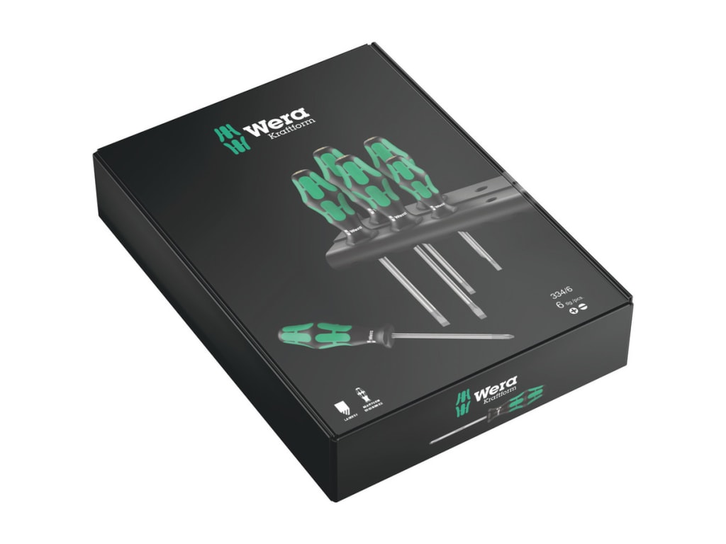 Wera Tools 05105650001 334/6 Rack Screwdriver Set Kraftform Plus