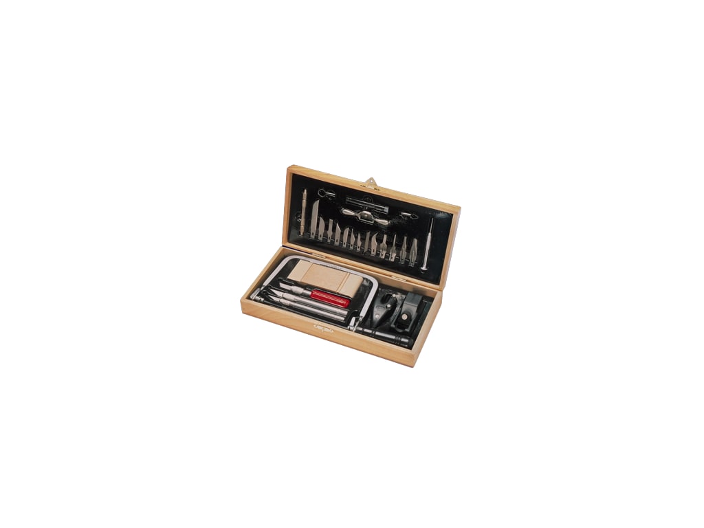 X-Acto X5087 - Deluxe Precision Knife, 32-Piece Set w/Wooden Box