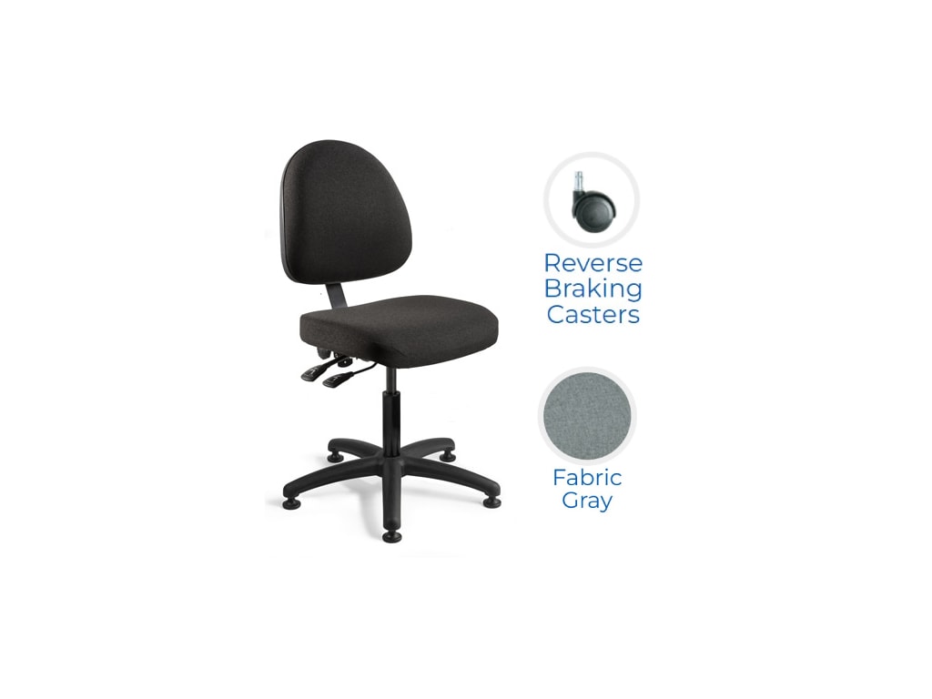 Bevco 6000m Rbcs Gy F Integra Upholstered Chair Medium Back Non Tilt 25 Inch Black Nylon 