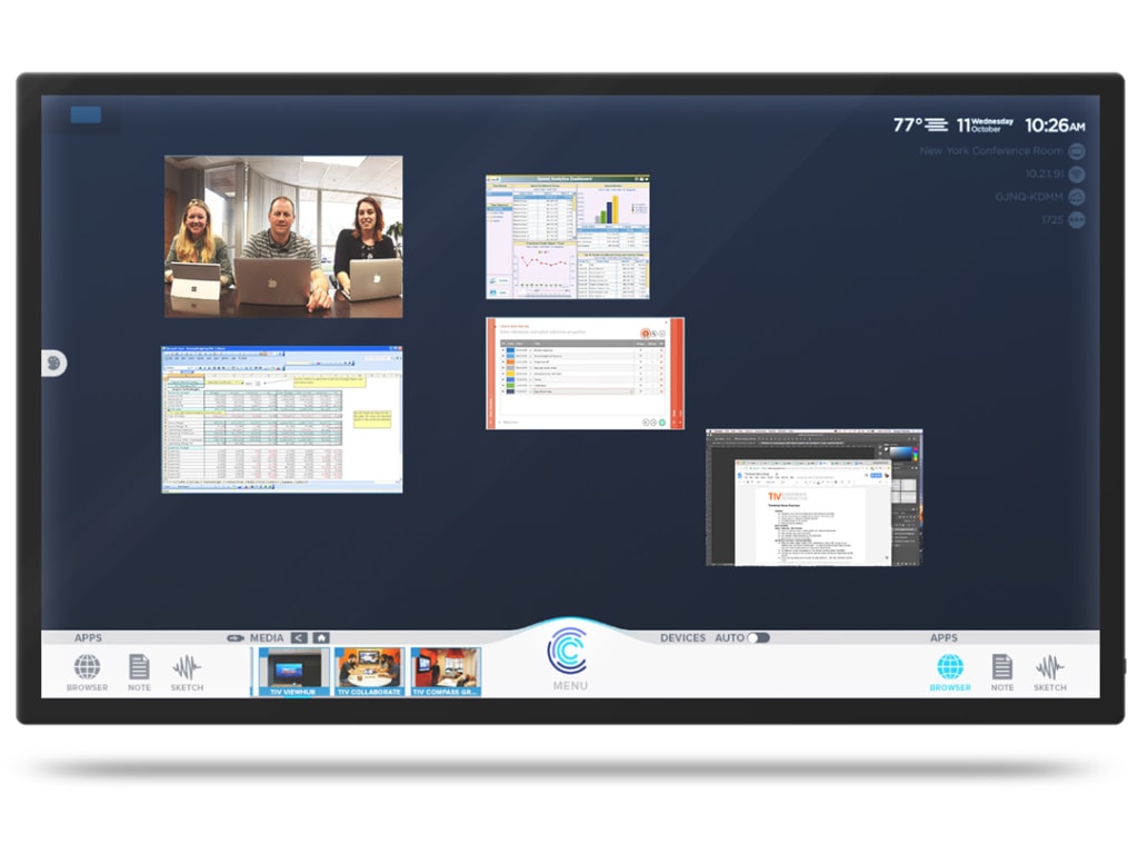 Clear Touch CTICHORUS55U 55" 7000X Series Interactive Panel with 1