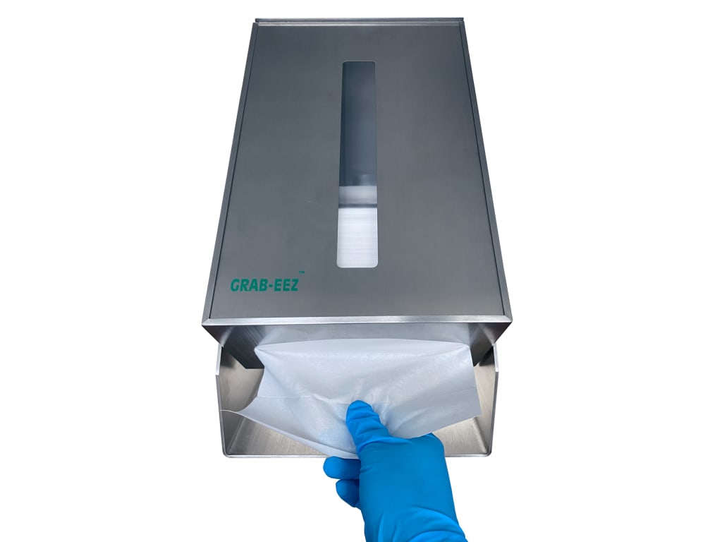 High-Tech Conversions GE-DISP-SS - Grab-EEZ Cleanroom Wipe Dispenser ...