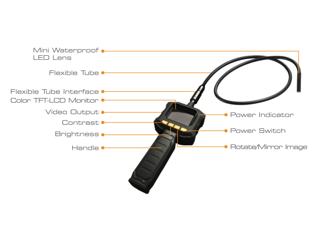 TVBTECH GL8898 Inspection Camera with Color LCD Monitor