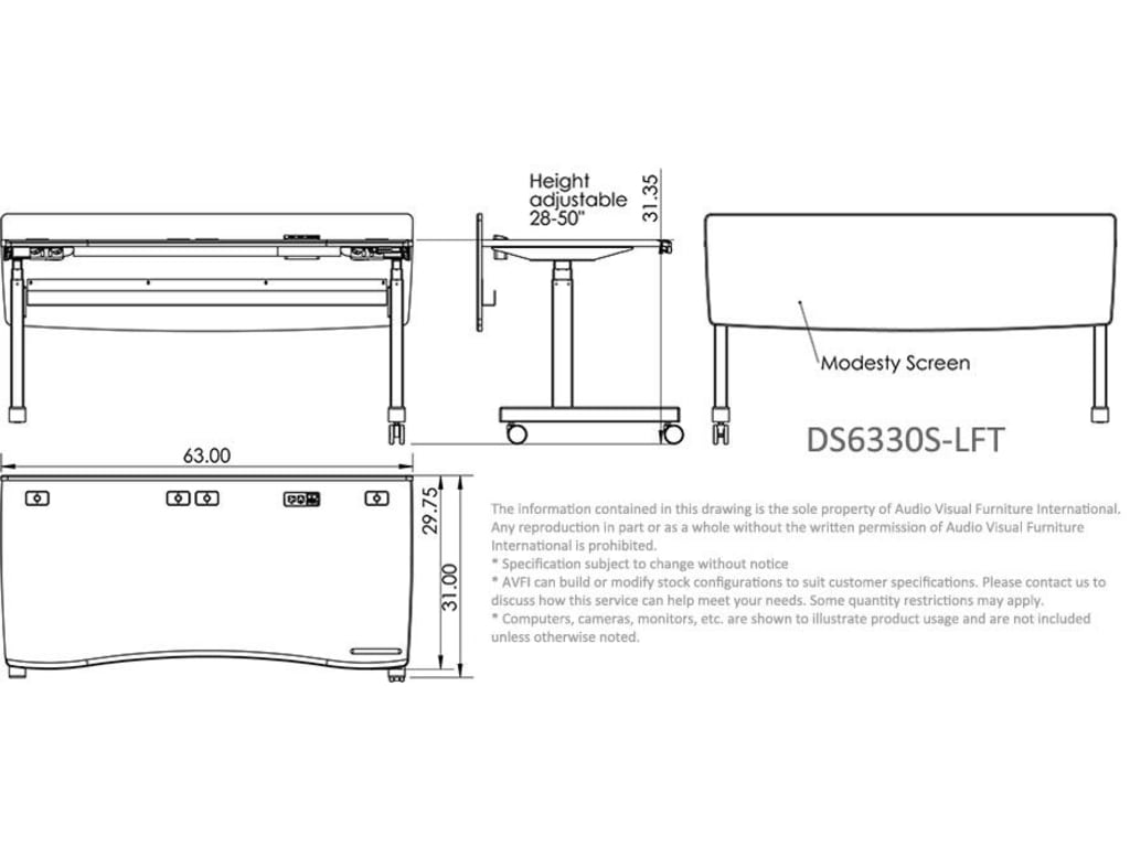 Avfi Ds6330 Lft Ada Compliant Electric Lift Sit Stand Desk