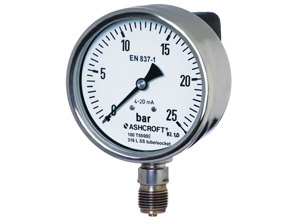 Ashcroft T5500E Process Pressure Gauge with Analog Output. 100 mm (4