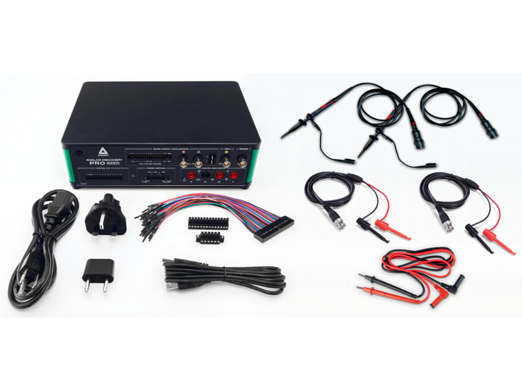 Digilent ADP5250 Bundle - All-In-One 1GS/s 100MHz Mixed Signal  Oscilloscope, Function Generator, Power Supply, and DMM - Bundle