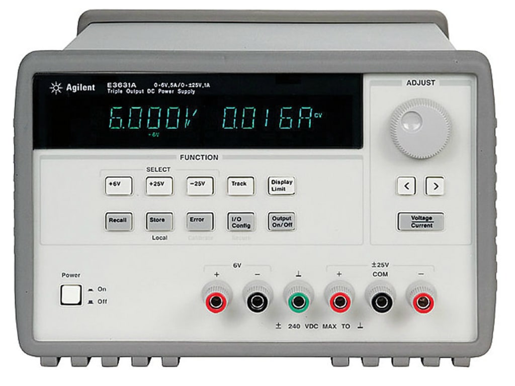 Agilent E3631A Dc Power Supply. Triple Output: 0- +25v, 0-1a; 0- -25v