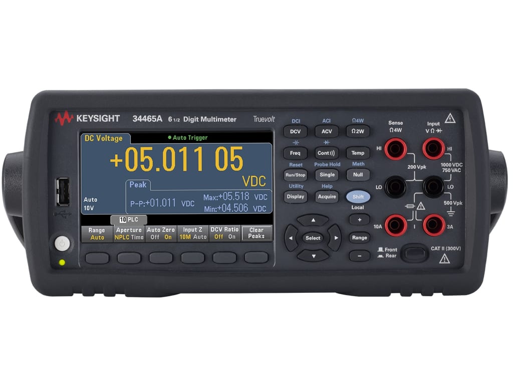 Keysight 34461A Digital Multimeter, 6.5 Digit, 1,000 V, 75 ppm