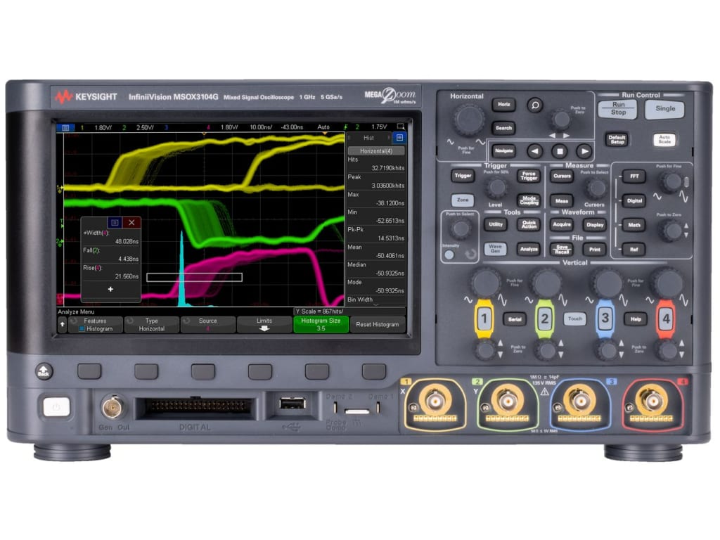 Keysight MSOX3014G - Mixed Signal Oscilloscope (100 MHz / 4 Analog Channels  / 16 Digital Channels)