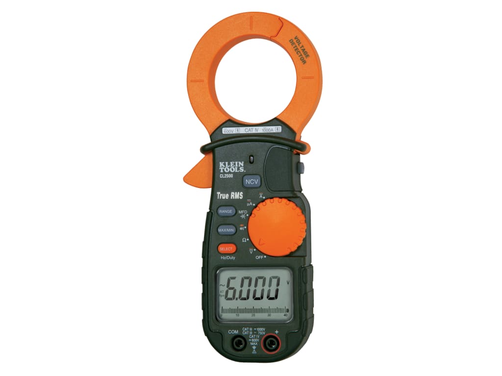 Klein Tools CL2500 AC/DC TRMS Clamp Meter (1000A) TEquipment