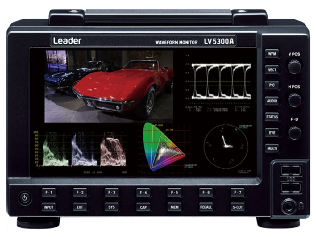 その他 LEADER WAVEFORM MONITOR 5860V Leader LV5300A - Waveform Monitor, SDI Inputs (2), Eye