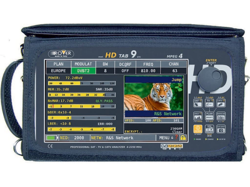 Leader HD TAB 9D DVBT/T2/Cable/Satellite Signal Level Meter with