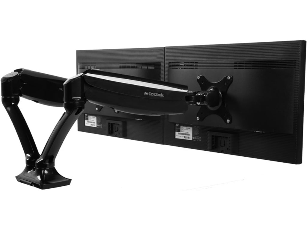 Loctek D5duh Heavy Duty Desk Monitor Mount With 2 Port Usb 3 0 Hub