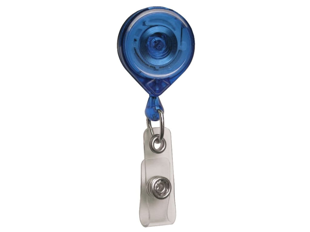 Menda 35080 - Badge Reel w/Slide Clip, Translucent Blue | Tequipment