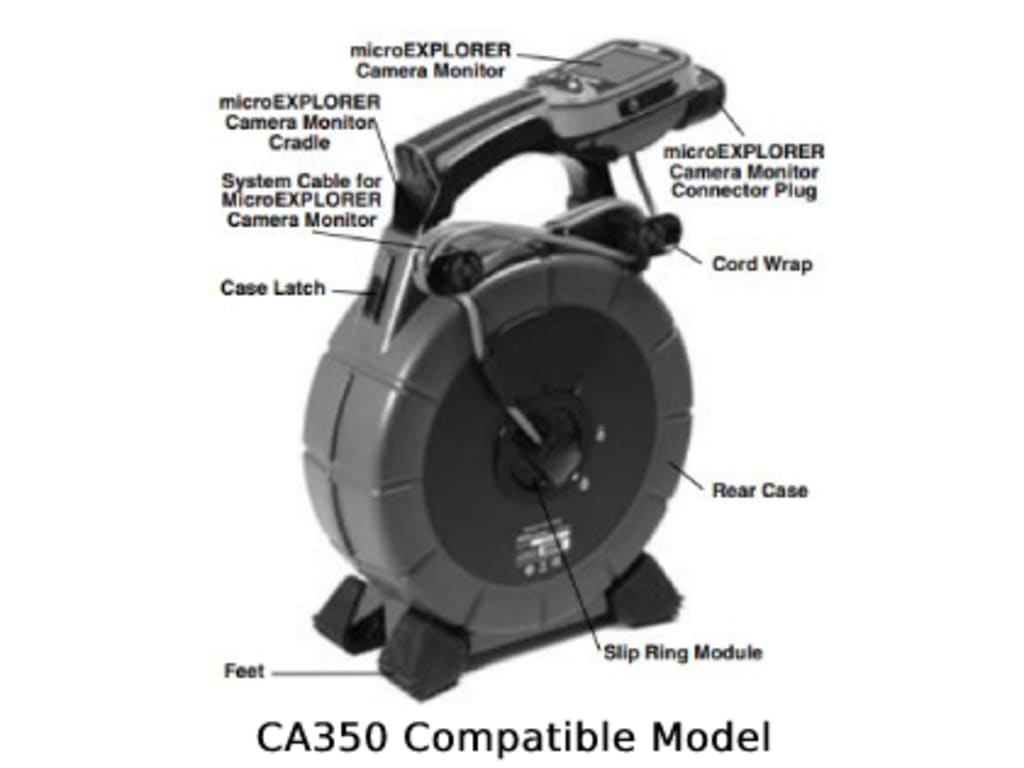 RIDGID SeeSnake microDRAIN APX inspection reel with micro CA-350 handheld  camera