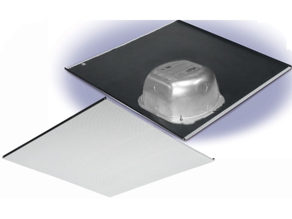 Owi 2x2fg Ic670v10 70 Volts In Ceiling Speaker On A 2x2 Full Grill