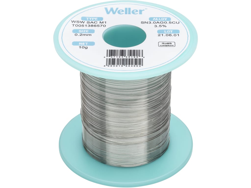 T0051386199, WSW SAC M1 solder wire 1.2mm, 500gr. Sn3.0Ag0.5Cu