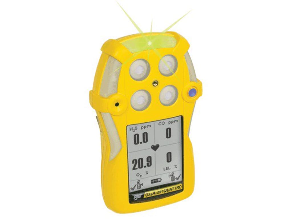 BW Technologies Gas Alert Quattro MultiGas Detector Personal Gas