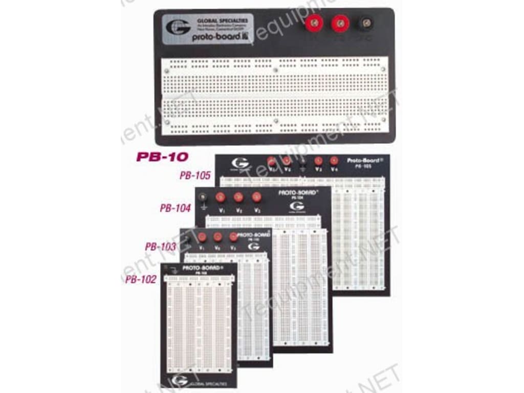 Global Specialties PB-70E Externally Powered Breadboard With Metal Back Plate, 1