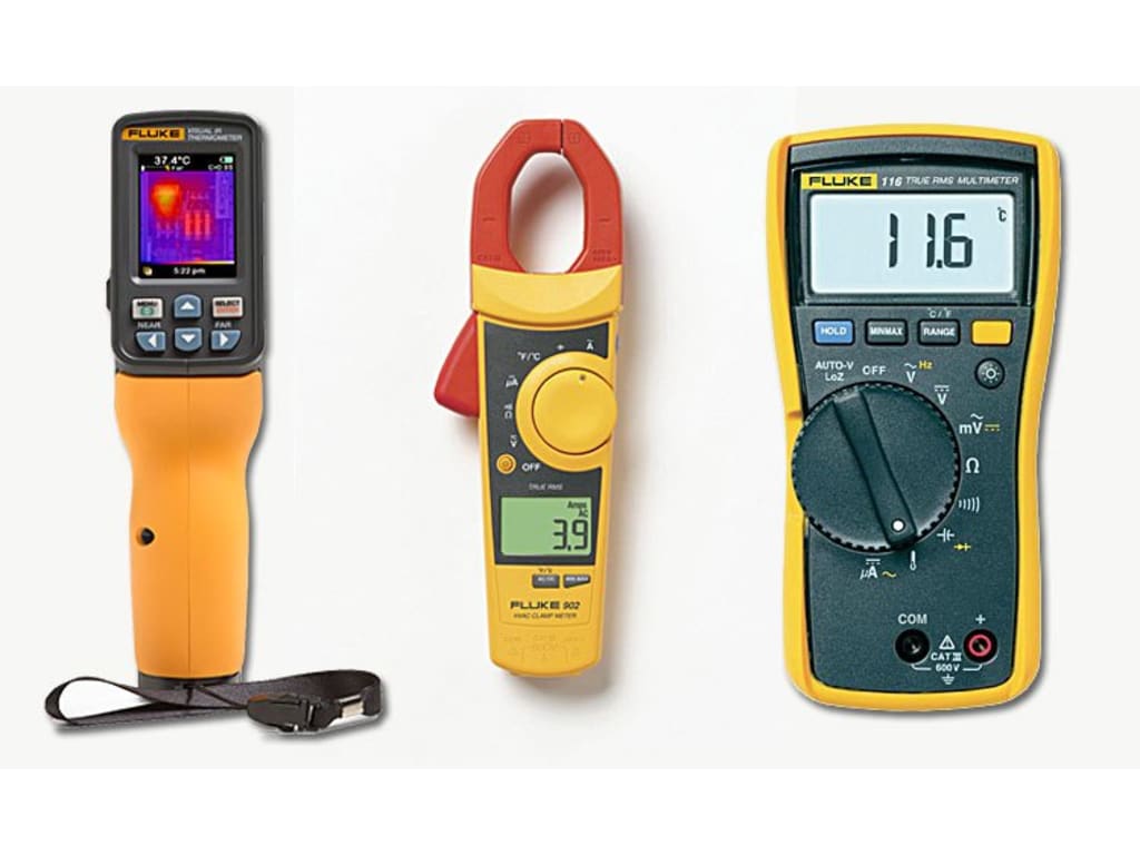 Fluke VT04HVACKIT VT04 Visual IR Thermometer, 902 TrueRMS HVAC Clamp