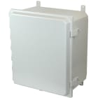Allied Moulded AMP1648NL Nonmetal Snap Latch Hinged Solid/Opaque Cover Wall Mount Enclosure Assembly