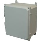 Allied Moulded AMU1206H 12x10x6 NEMA 4X Fiberglass Enclosure with Hinged Screw Cover