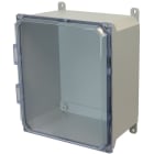 Allied Moulded AMU1426CC 14x12x6 EMA 4X & 6P Fiberglass Enclosure with Lift-Off Clear Screw Cover