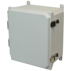 Allied Moulded AMU1426L 14x12x6 NEMA 4X Fiberglass Enclosure with Snap Latch Hinged Cover
