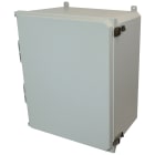 Allied Moulded AMU2060L 20x16x10 NEMA 4X Fiberglass Enclosure with Snap Latch Hinged Cover