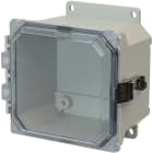 Allied Moulded AMU664CCLF Metal Snap Latch Hinged Clear Cover Wall Mount Enclosure Assembly