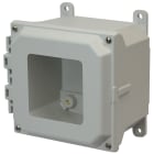 Allied Moulded AMU664W 6x6x4 NEMA 4X Fiberglass Enclosure with Lift-Off Screw Cover and Window