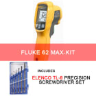 Fluke 64 MAX Infrared (IR) Thermometer, 20:1 distance to spot ratio