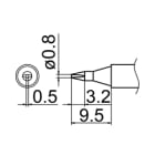 Hakko T12-D08 Tip for FM-203, Shape 0.8D