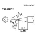 Hakko T18-BR02 - Dimensional Drawing