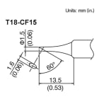 Hakko T18-CF15 - Dimensional Drawing