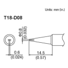 Hakko T18-D08 - Dimensional Drawing