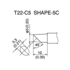 Hakko T22-C5 5mm/45 degress x 10mm Heavy Duty Bevel Tip